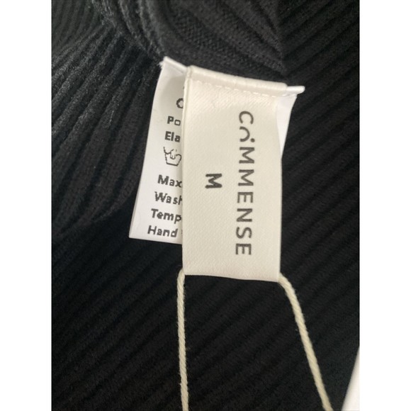 NWT REVOLVE lovers COMMENSE Twist Cutout Mock Neck Rib Sweater Top Size M Black - Picture 10 of 16